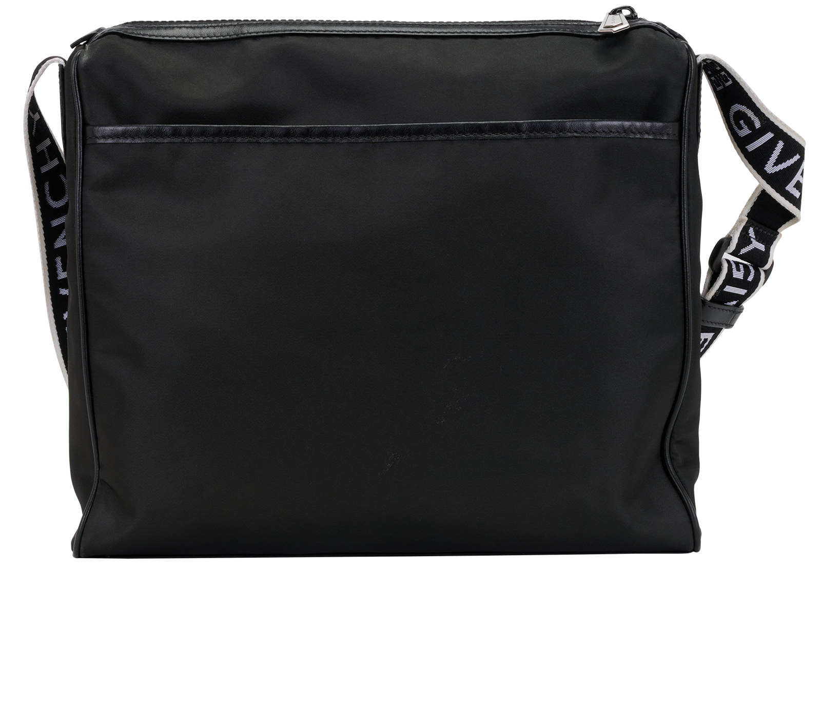 Logo Crossbody, &pound;250, Handbags, Black, Leather/Nylon, Back view